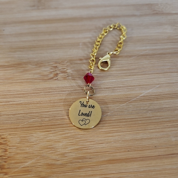 Hand Crafted Stanley Cup Charm Cup Handle Tumbler Gold You Are Loved Pendant - Picture 5 of 7